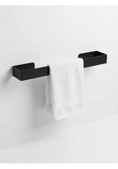 Lexroo 40 Cm Yapışkanlı Havlu Askısı Metal Havluluk Delmeden Montaj Banyo Havlu Askılığı Mutfak Çok Renkli