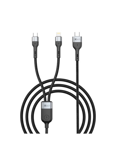 Ixtech Ix-uc018 Black İkisi Bir Arada Lightning Ve Type-c Şarj Ve Data Kablosu - Hızlı Şarj, Pd 60w Ve Dayanıklı Tasarım