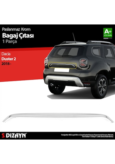 S-dizayn Dacia Duster Krom Bagaj Çıtası 2018-2024