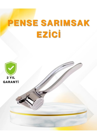 Metal Sarımsak Ezici Ergonomik Tutma Ve Güçlü Presleme Açık Gri