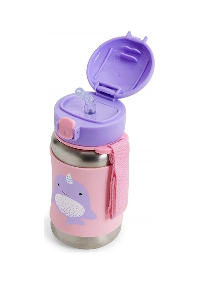 Skip Hop Zoo Pipetli Paslanmaz Çelik Suluk 350 Ml Narwhal Çok Renkli
