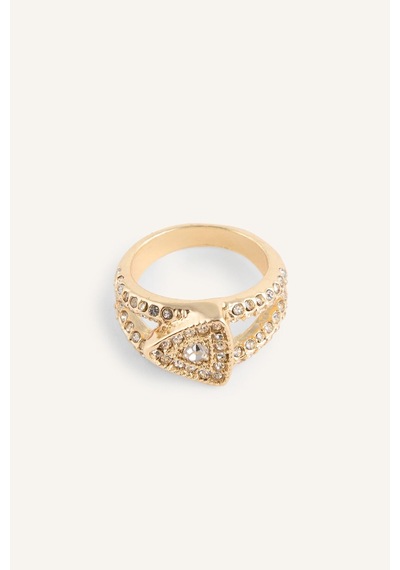 Defacto Taşlı Geometrik Formlu Kadın Yüzük I8772axnsgd1 Sarı-gd1