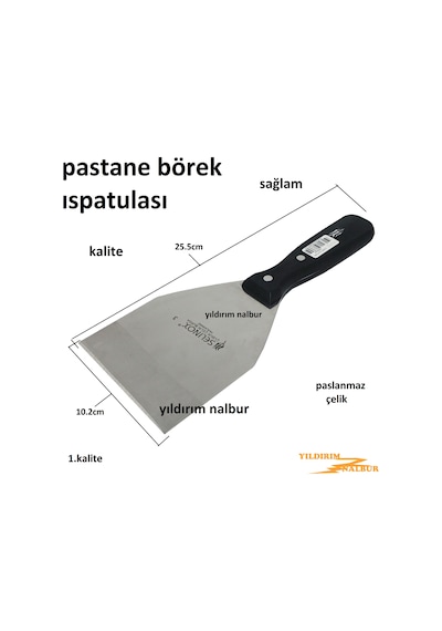 Börek Ispatulası Pastane Ispatulası Paslanmaz Krom Tatlı Ispatula