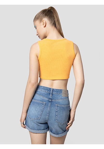 Crop Kadın Atlet Turuncu