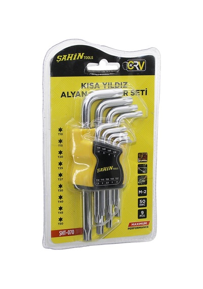 9 Parça Kısa Yıldız Torx Alyan Anahtar Seti Aklby-bsva58