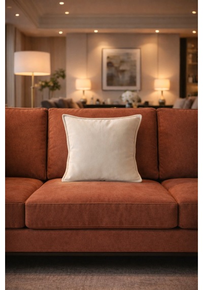 Dekoratif Kırlent Yastık, Modern Tasarım, Yumuşak Kumaş, Oturma Odası Koltuk Süs Yastığı Krem - 841126134 Krem