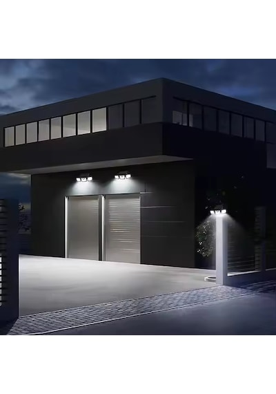 1725a 30watt Güneş Enerjili Hareket Sensörlü 74 Ledli 3 Modlu Solar Duvar Sokak Lambası 1