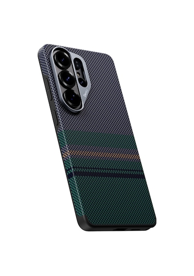 Galaxy Uyumlu S26 Ultra Uyumlu Kılıf M-safe Özellikli Karbon Fiber Benks Aurora Armorpro Kevlar Kapak Yeşil Yeşil