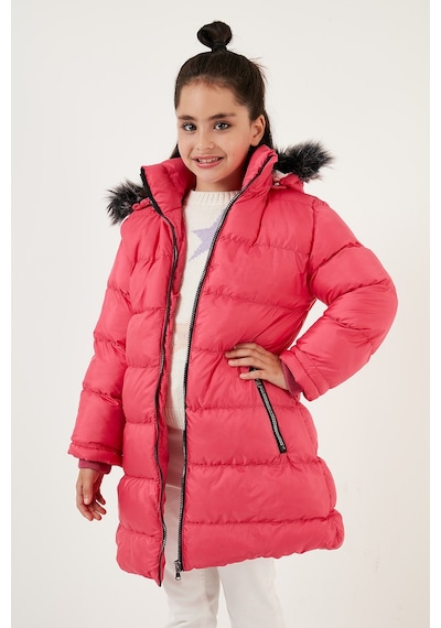 Lela Içi Peluş Astarlı Çıkarılabilir Kapüşonlu Suya Dayanıklı Kız Çocuk Mont 5761910 Fuşya