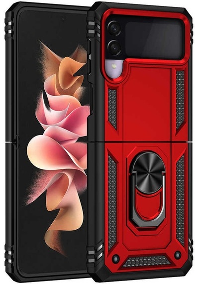 Rba Aksesuar Galaxy Uyumlu Z Flip 3 Kılıf Rba Vega Kapak - Siyah Siyah