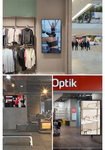 Digital Signage Ekran Duvara Monte Yüksek Parlaklık Full HD 7/24 Reklam & Ekranı 43 İnç
