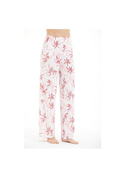 Lılac Kadın Çiçek Desenli %100 Viskon Pijama Altı Pantolon Beyaz - Nar Çiçeği Beyaz - Nar Çiçeği Lılac Kadın Çiçek Desenli %100 Viskon Pijama Altı Pantolon Beyaz - Nar Çiçeği Beyaz - Nar Çiçeği