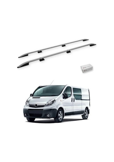 Turtle Opel Vivaro X83 2001-2014 / Uzun Şasi Tavan Çıtası Crown Gri