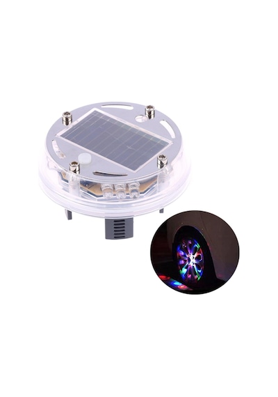 Ayt Sunup Led Işıklı Araba Tekerlek Göbek Kapağı 12 Led 4 Renk 6.5x6.5x4.5cm Oto Jant Ortası Kapak