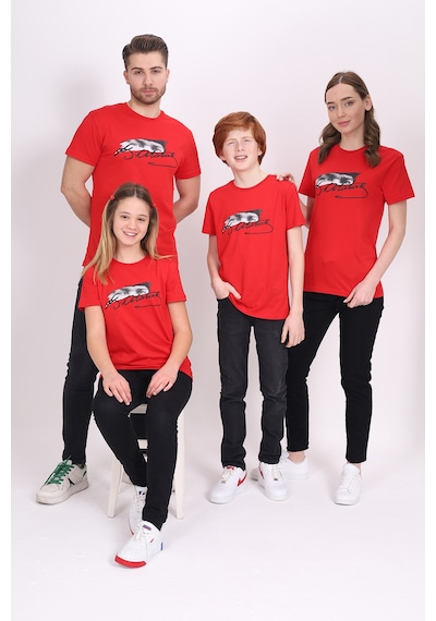 Toontoy Kids Toontoy Unisex Çocuk Atatürk Baskılı Tişört 23072 Kırmızı