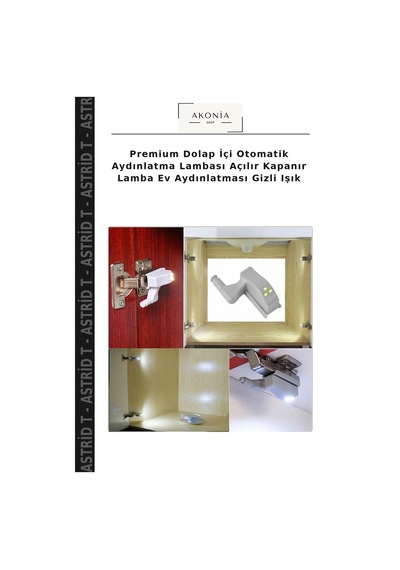 Premium Dolap İçi Otomatik Aydınlatma Lambası Açılır Kapanır Lamba Ev Aydınlatması Gizli Işık Çok Renkli