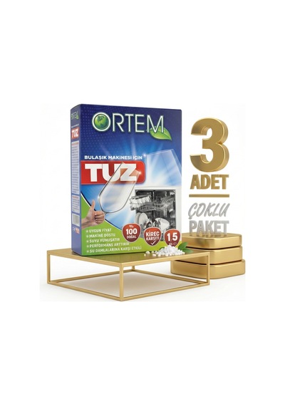 Ortem Bulaşık Makine Tuzu 3x1,5 Kg