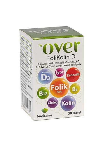 Dr. Over FoliKolin-D- 30 Tablet Gıda Takviyesi