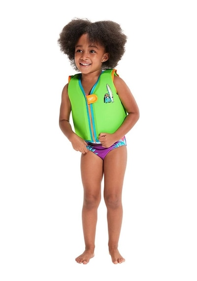 Speedo Printed Float Batmaz Çocuk Can Yeleği Yeşil