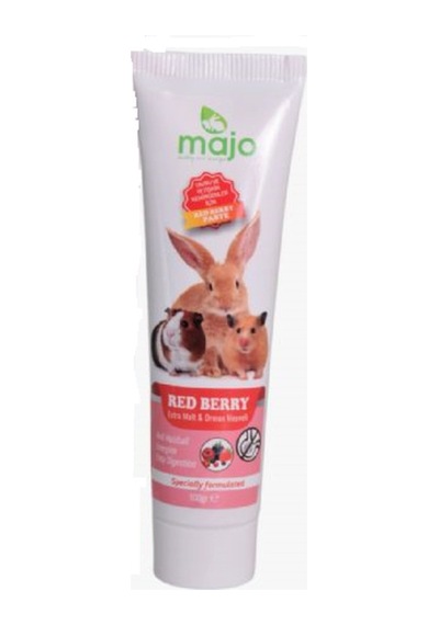 Majo Rodent Malt Paste Kızılcıklı Kemirgen Macunu Tavşan Hamster Guinea Pig 100 Gr