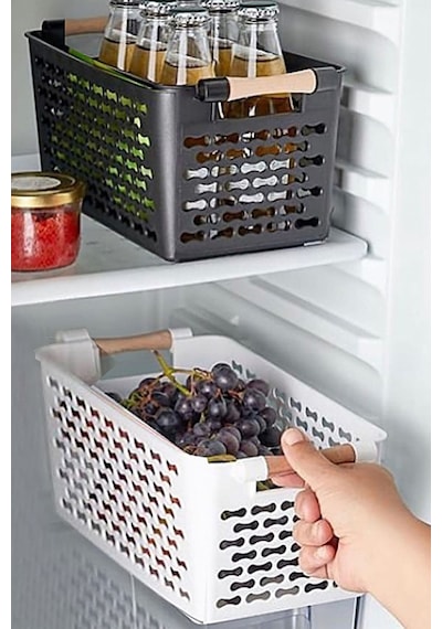 Plastik Saplı Sepet Organizer Plastik Çok Renkli Diğer