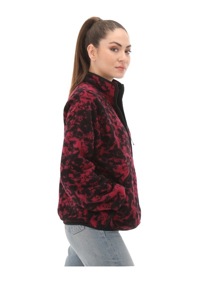 B0a5zuqefy1-r Timberland Prınted Full-zıp Sherpa Fleece Jacket Kadın Mont Siyah B0a5zuqefy1-r Siyah Kırmızı Siyah - Kırmızı