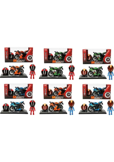 1:14 Sesli Ve Işıklı Die Cast Çek Bırak Yarış Motosikleti