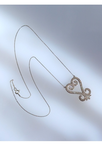 925 Ayar Gümüş Sankofa Tasarım Gold Işıltılı Kadın Kolye Doğum Günü Hediye Gümüş