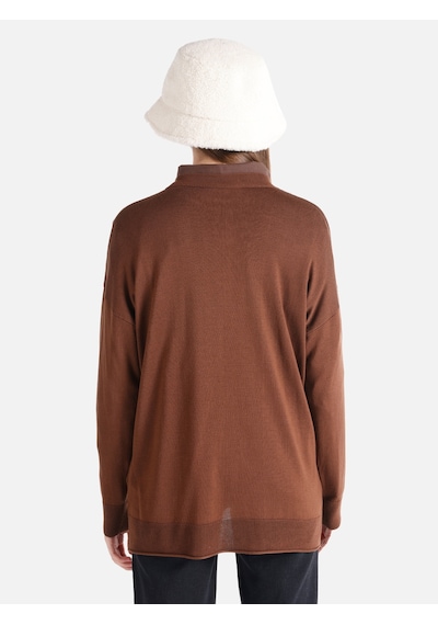 Colin's Colins Regular Fit Bisiklet Yaka Kahverengi Kadın Kazak Cl1065800 Kahverengi