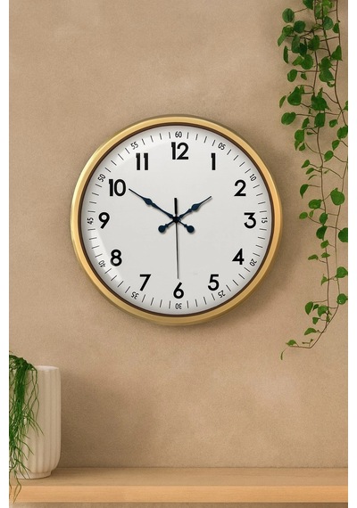 52 Cm Eskitme Metal Dekoratif Duvar Saati Çok Renkli
