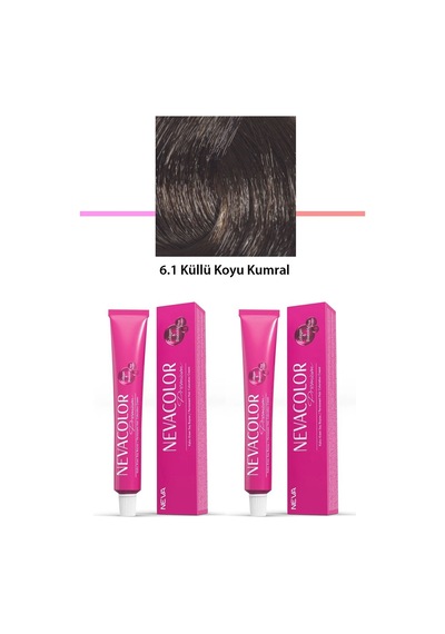 2 Li Set Premium 6.1 Küllü Koyu Kumral - Kalıcı Krem Saç Boyası 2 X 50 G Tüp
