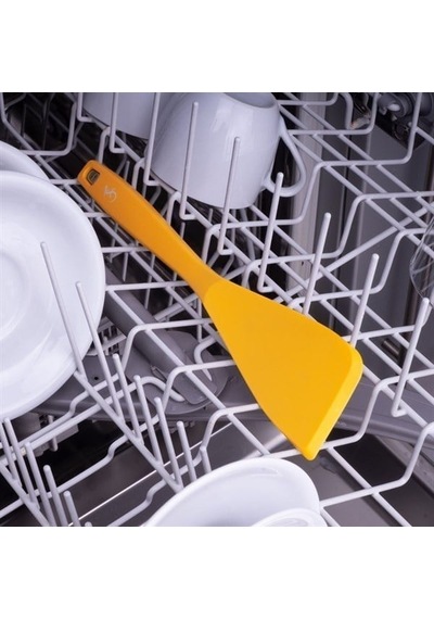 Lurch - Platin Silikon Spatula 28 Cm Sarı - Yanmaz, Yapışmaz, Bükülmez, Çizmez, Tat Ve Koku Bırakmaz - 240044 Renk