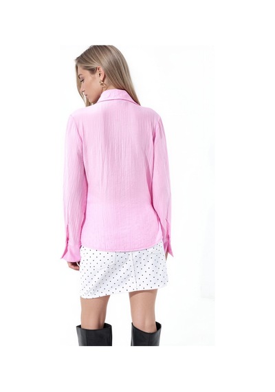 Hiccup Busem Kadın Polyester Gömlek Pembe
