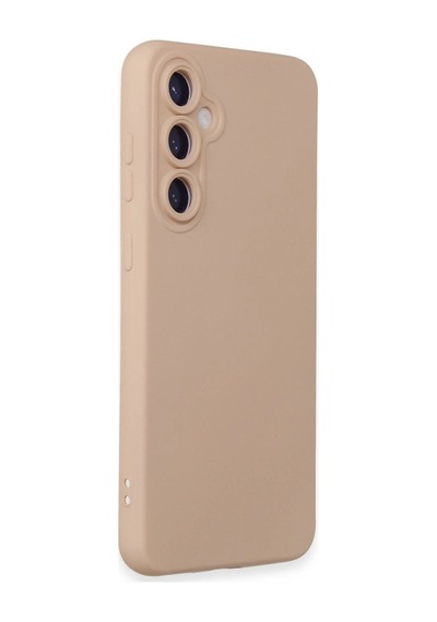 Samsung Galaxy Uyumlu S23 Fe Kılıf Nano İçi Kadife Silikon - Pudra İtdark35993