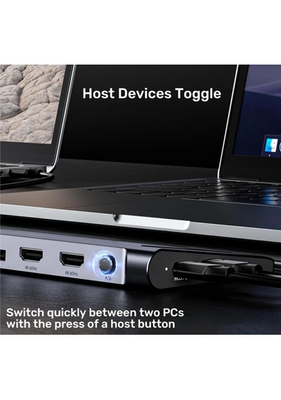 Uhub15+ Usb-c Üçlü 4k Kvm Bağlantı İstasyonu D1106agy01