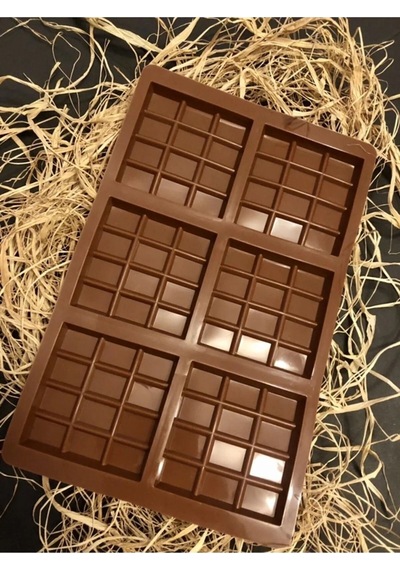 Silikon Büyük Tablet Desenli Kek Sabun Çikolata Kalıbı Goldcakes