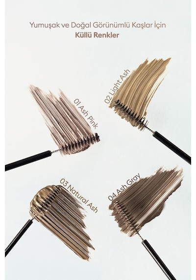 Ultra İnce Fırçalı, Yoğun Pigmentli Kaş Maskarası Kill Brow Slim Ash Browcara 04 Ash Gray Çok Renkli