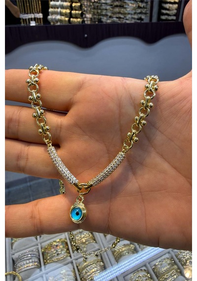 Nazar Kadın 55 Cm Kolye Altın