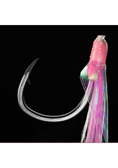 Ecooda Pink Style Light Jigging Single Hooks Assist İğne No: 12