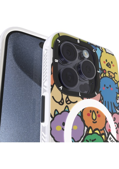 BuffiPhone Uyumlu 15 Pro Magkit Desenli Kılıf