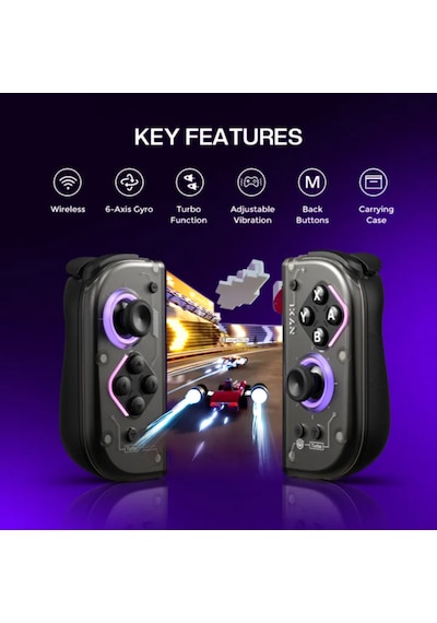 Nyxı Hyperion 2 Kablosuz Joypad Nintendo Switch / Switch Oled İçin - Hall Effect Joystick, Rgb Aydınlatma, Mikro Switch Buton Ve Tetikleyici Joycon