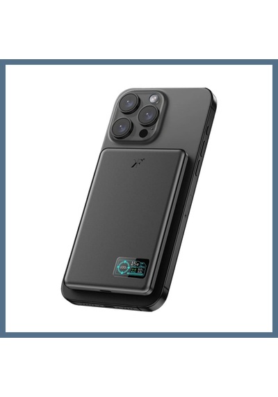 Buradabulabilirsin Pw595 5.000 Mah Dijital Göstergeli 20w Type-c Ve 15w Kablosuz Şarj Pd Hızlı Şarj Magsafe Powerbank - Siyah Bbz