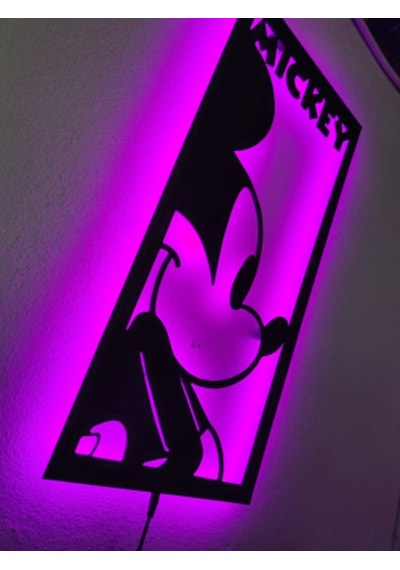Mickey Mouse Led Işıklı Tablo (523524609)