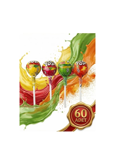 Afia Lolipop Meyve Aromalı Sert Şeker 60x10 Gr