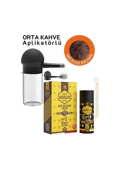 Aplikatörlü Saç Dolgunlaştırıcı Fiber Topik Toz Orta Ton Kahverengi 721500
