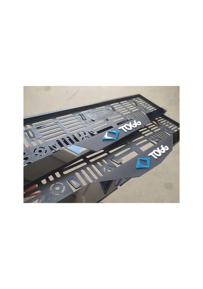 Togg Kabartma Yazılı Takmatik Mat Pleksi Plakalık 2 Adet 3d Piano Black - 667296706