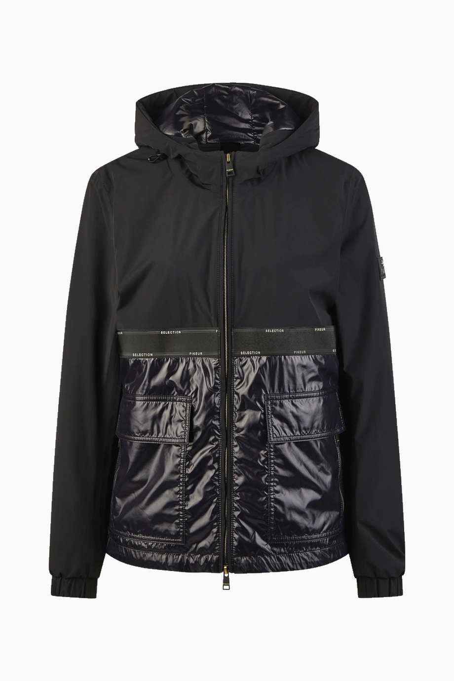 Pikeur Rainjacket 7018 Kapüşonlu Su Geçirmez Kadın Yağmurluk Siyah