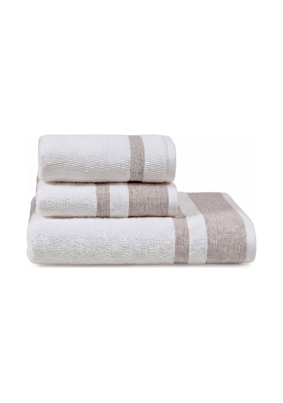 Doqu Home Akdeniz Verona Banyo Yüz Havlu Seti Bej