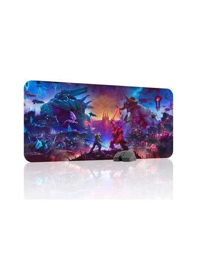Doom Kaymaz Dikişli Kauçuk Oyuncu Mousepad V3 - 90x40 Xxl Gaming Mouse Pad Fare Altlığı