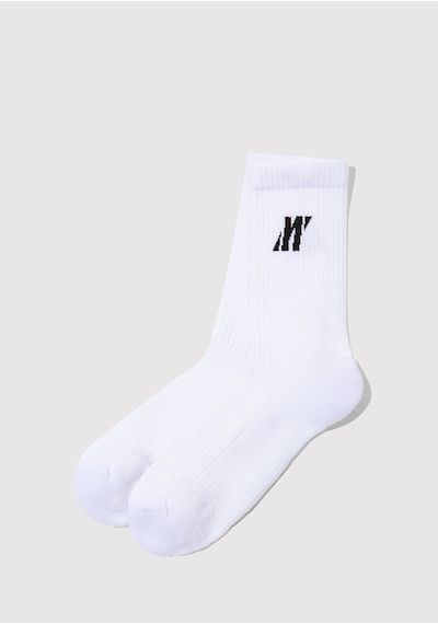 Mavi - Mavi Pro Baskılı Beyaz Soket Çorap 0912278-620 Beyaz